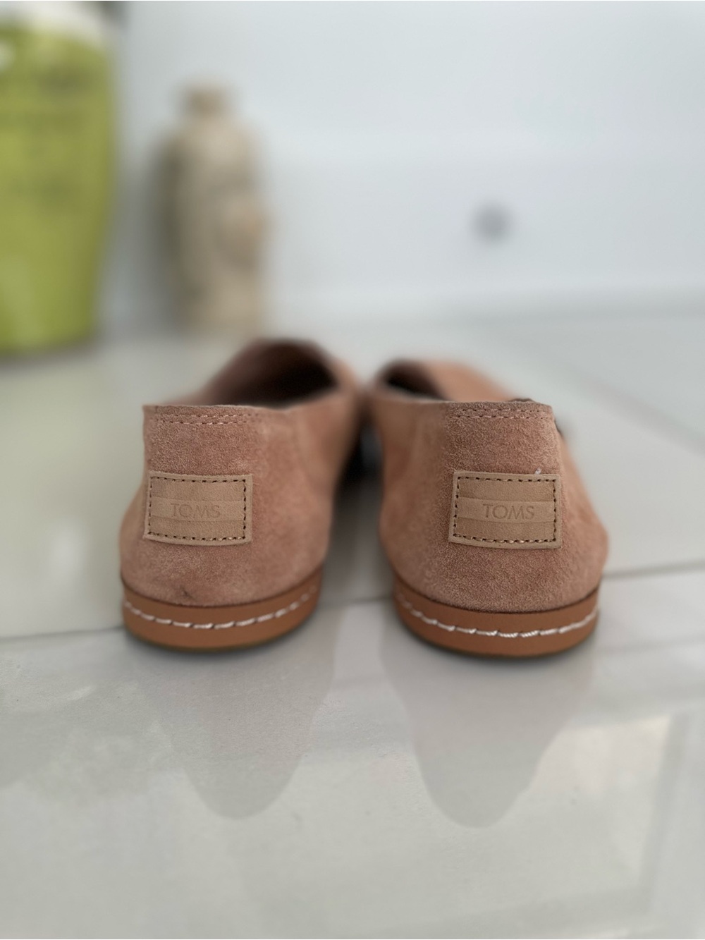 TOMS Women’s Alpargata Leather Wrap Classics – Size 8.5 – Sand Pink Suede – NWOT - Picture 4 of 13